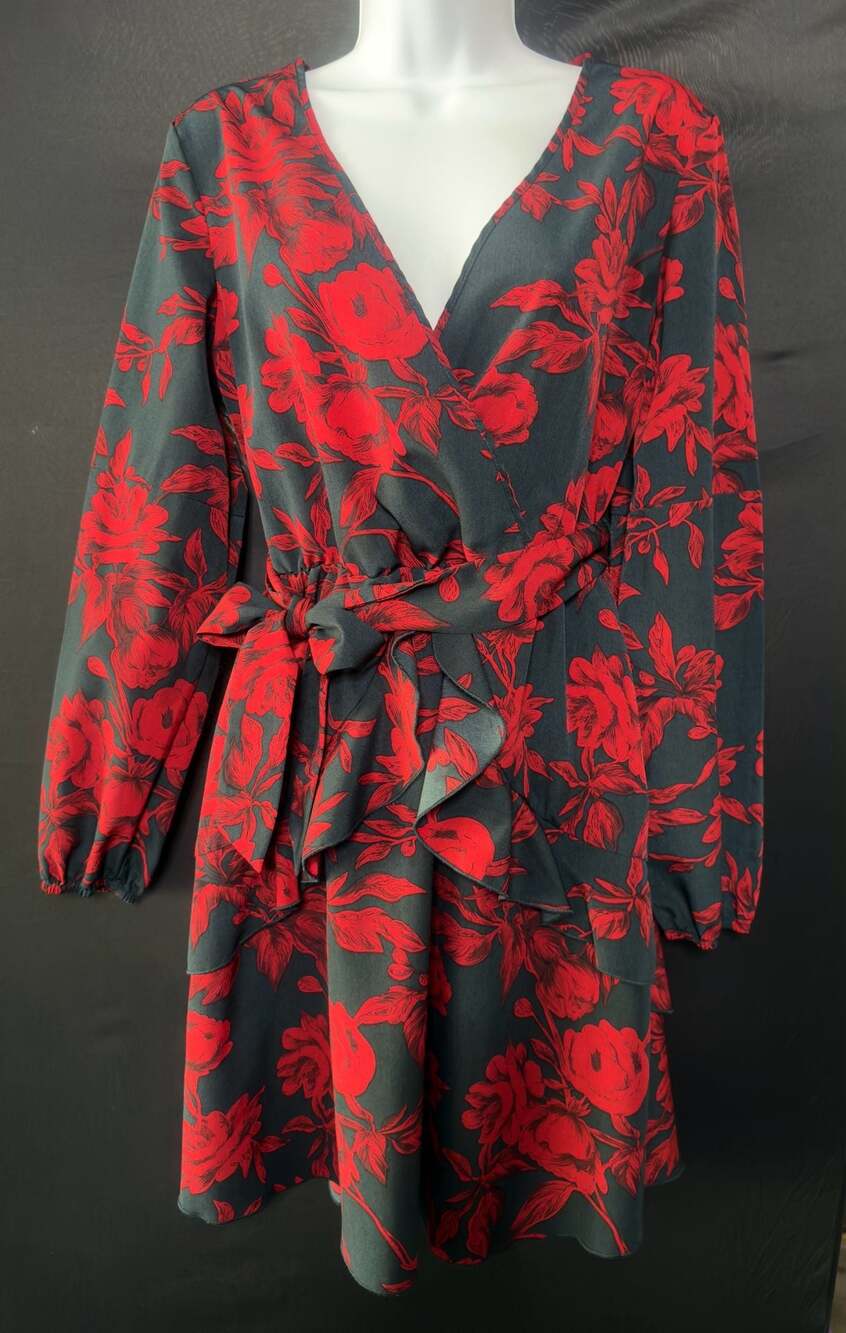 Buguest Floral Wrap Dress Size S